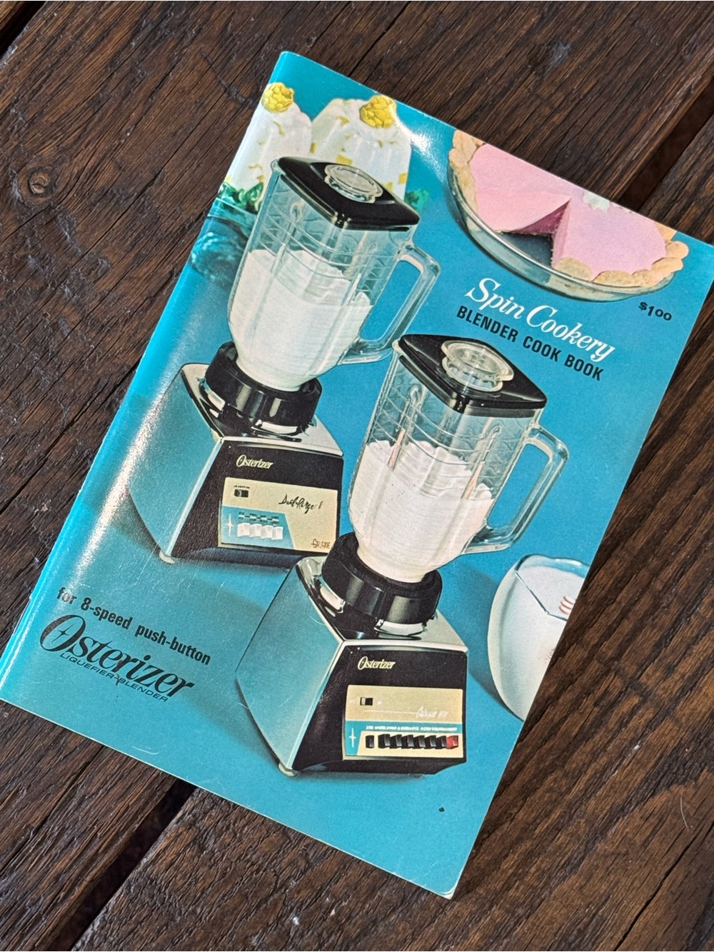 Vintage 1968 Osterizer Retro Black Countertop Blender Cook Book - Spin Cookery